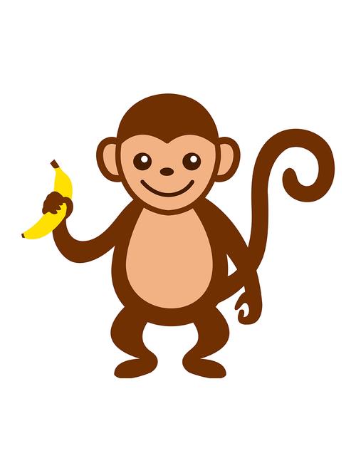rawpockets"monkey with banana"wall posters (paperboard,33cmx48cm) - 15732169 - Very Small Image - 1