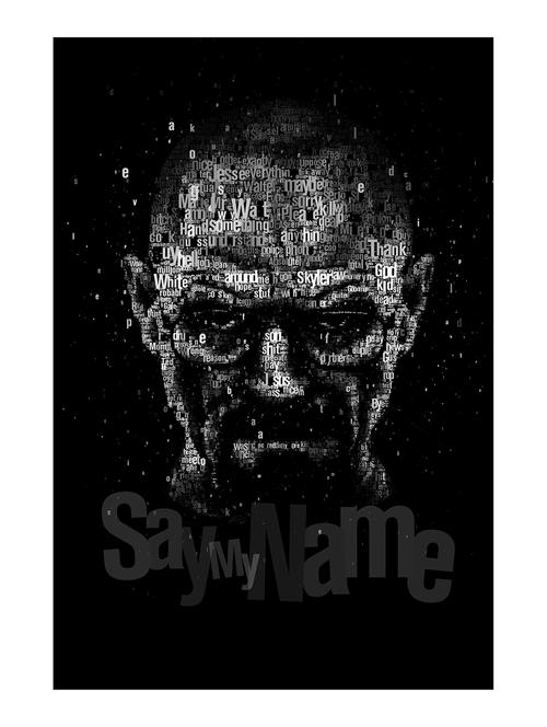 Rawpockets"Say My Name Black"Wall posters (PaperBoard,33cmX48cm) - 15732193 - Standard Image - 1