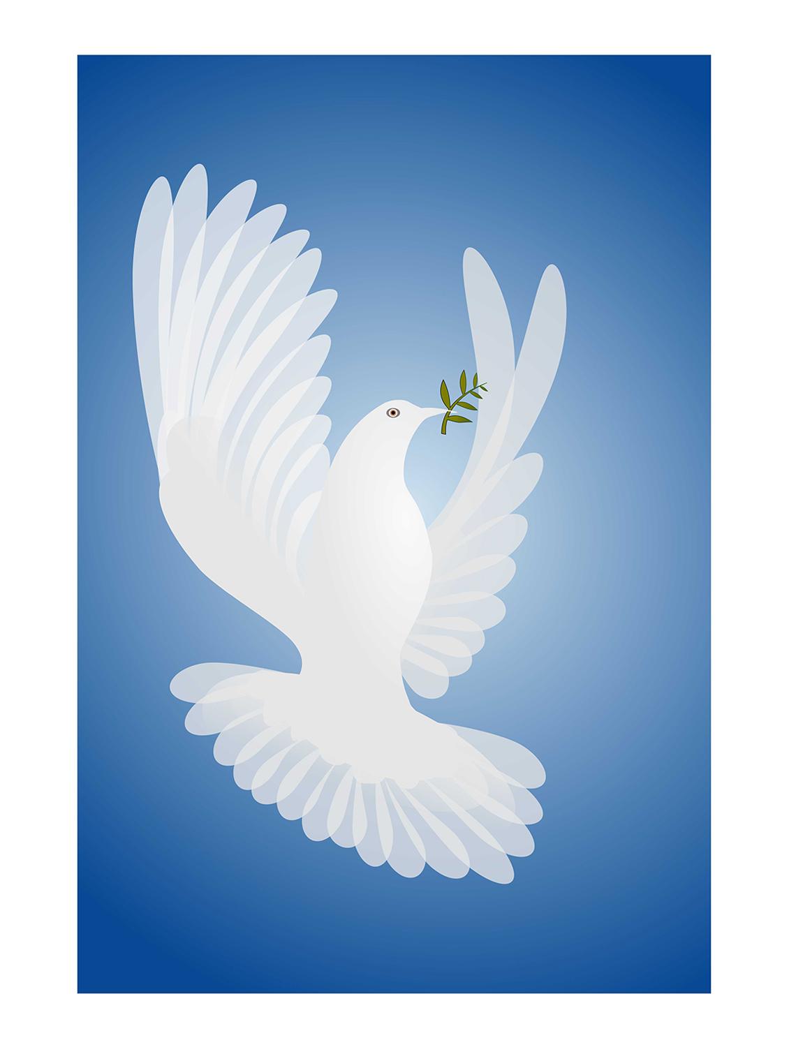 Rawpockets"White Pigeon"Wall posters (PaperBoard,33cmX48cm) - 15732214 - Zoom Image - 1