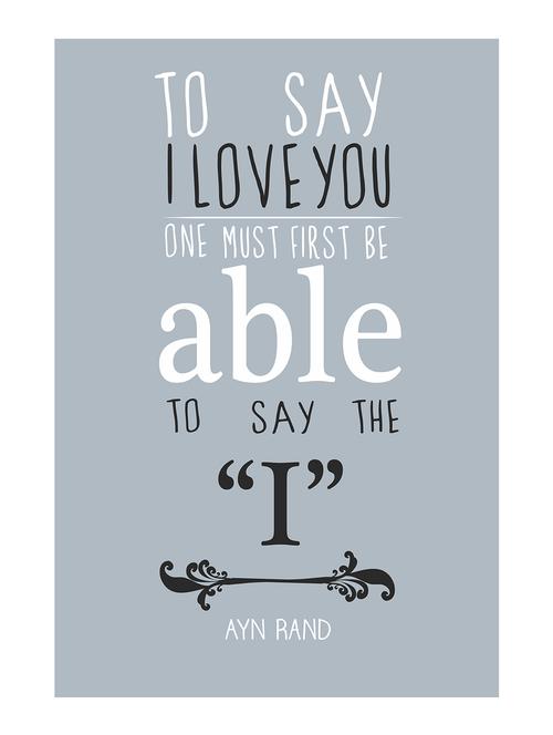Rawpockets"Ayn Rand Saying on Love"Wall posters (PaperBoard,33cmX48cm) - 15732221 - Standard Image - 1