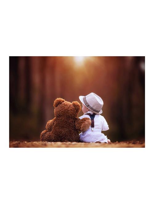 Rawpockets"Baby n Teddy Bear"Wall posters (PaperBoard,33cmX48cm) - 15732223 - Standard Image - 1