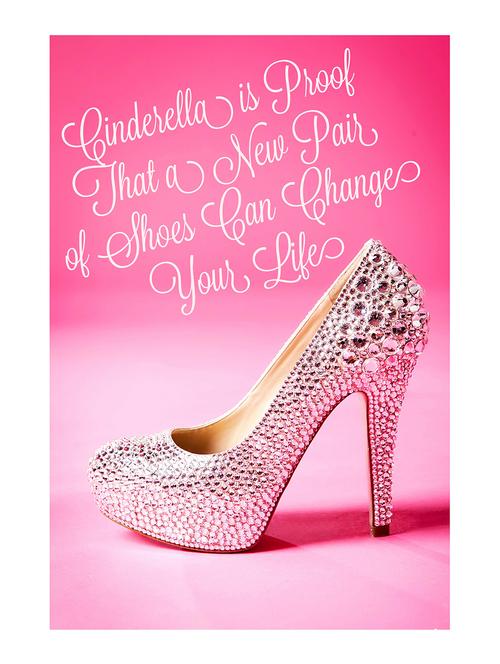 Rawpockets"Cindrella Shoe Quote"Wall posters (PaperBoard,33cmX48cm) - 15732232 - Standard Image - 1