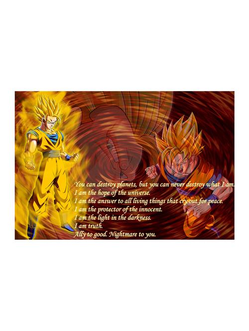 Rawpockets"Goku I am dialogues"Wall posters (PaperBoard,33cmX48cm) - 15732248 - Standard Image - 1