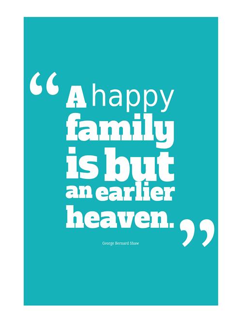 Rawpockets"Happy Family Quote"Wall posters (PaperBoard,33cmX48cm) - 15732251 - Standard Image - 1