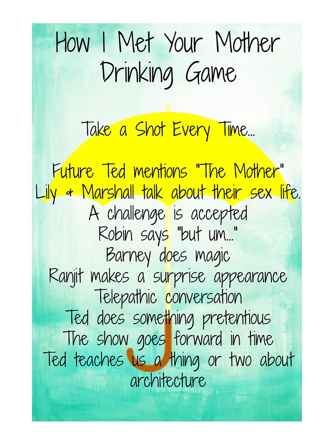 Rawpockets"HIMYM Drinking Game"Wall posters (PaperBoard,33cmX48cm) - 15732255 - Zoom Image - 1
