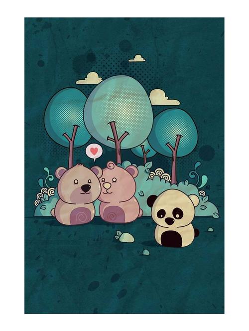 Rawpockets"Panda Bear V"Wall posters (PaperBoard,33cmX48cm) - 15732281 - Standard Image - 1