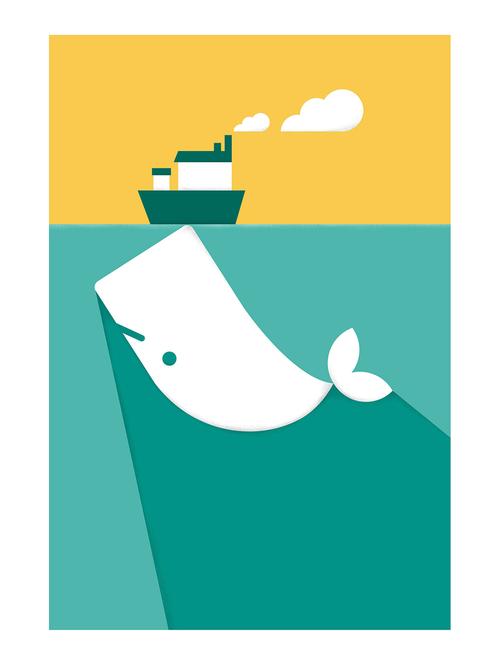Rawpockets"Shark n Ship"Wall posters (PaperBoard,33cmX48cm) - 15732289 - Standard Image - 1