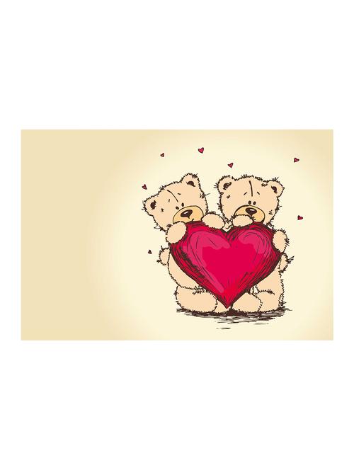 Rawpockets"Twin Teddy Bear Love"Wall posters (PaperBoard,33cmX48cm) - 15732306 - Standard Image - 1