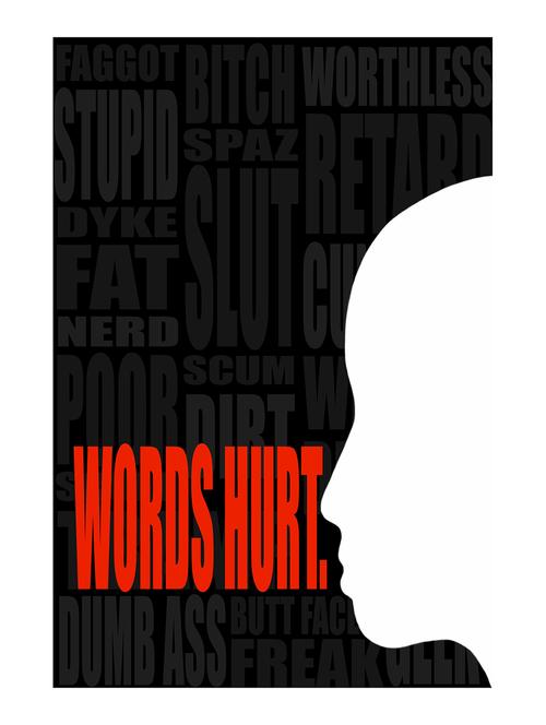 Rawpockets"Words Hurt"Wall posters (PaperBoard,33cmX48cm) - 15732313 - Standard Image - 1