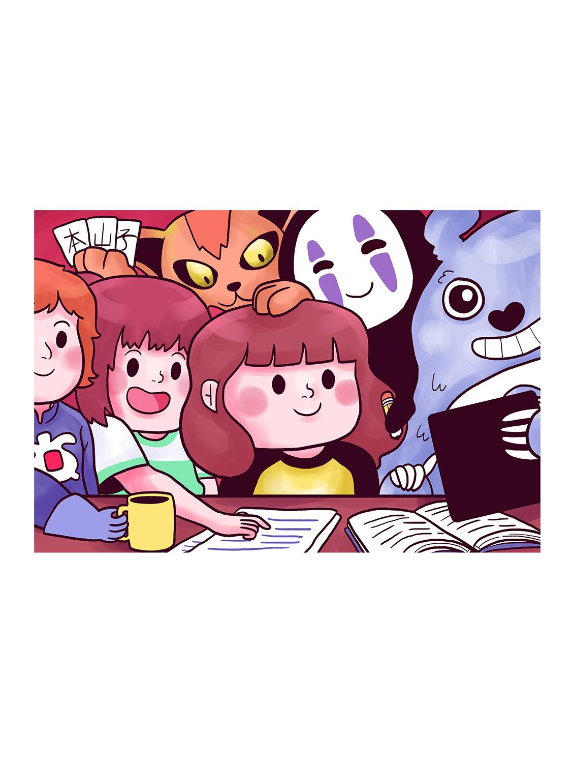 Rawpockets"Anime Study Group"Wall posters (PaperBoard,33cmX48cm) - 15732333 - Zoom Image - 1
