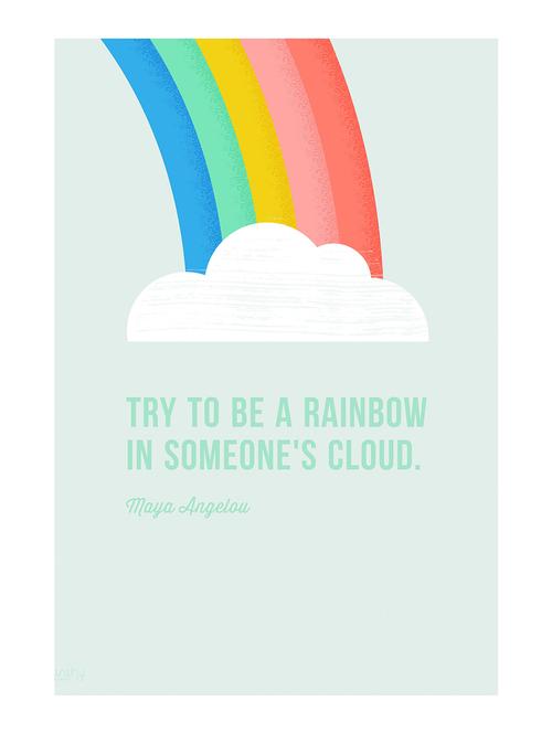 Rawpockets"Be a Rainbow"Wall posters (PaperBoard,33cmX48cm) - 15732352 - Standard Image - 1