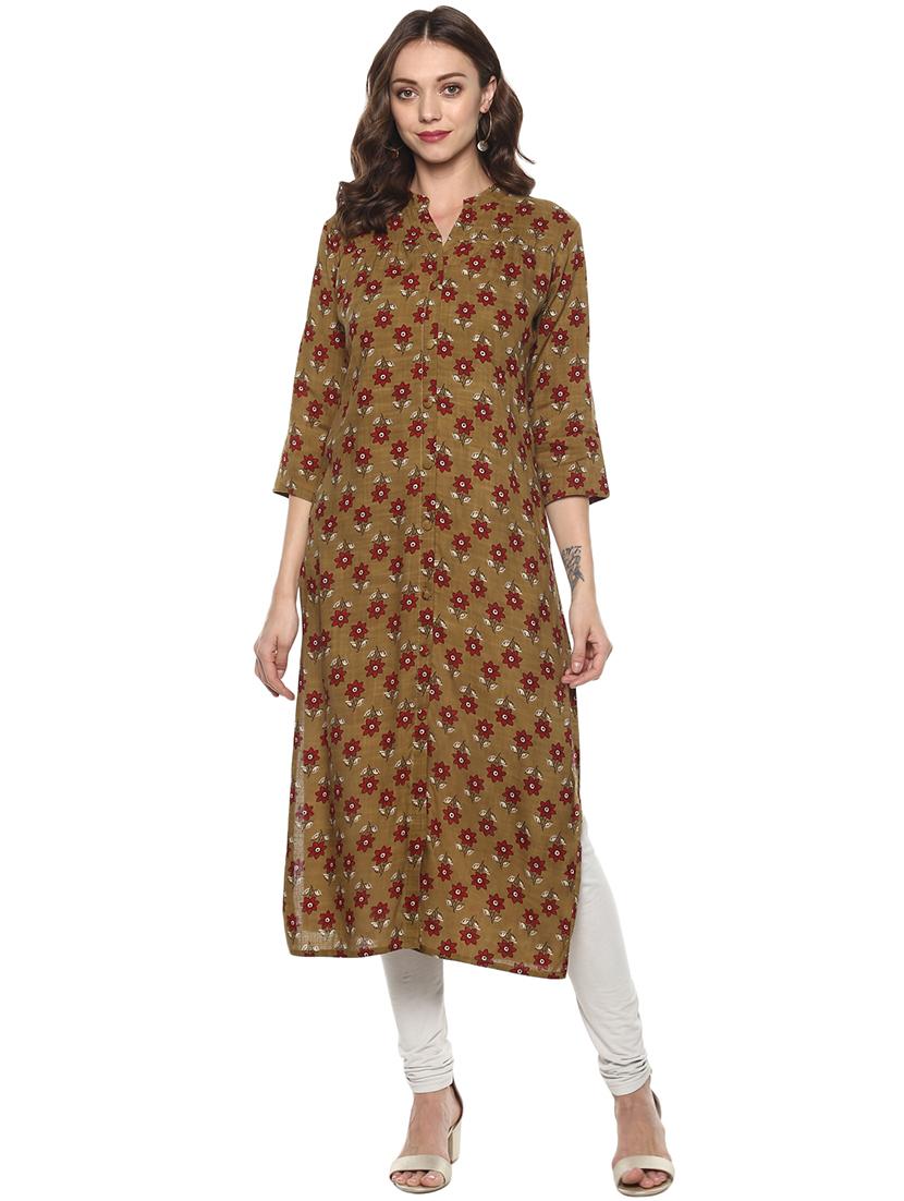 Printed straight kurta - 15732979 - Zoom Image - 1