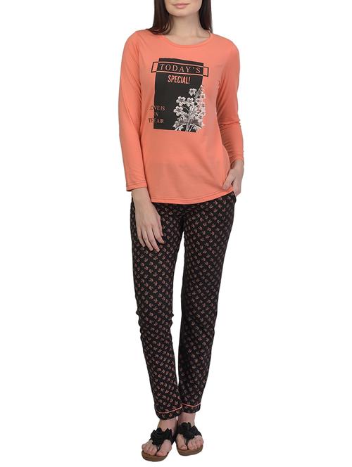 printed nightwear pajama set - 15732996 - Standard Image - 1