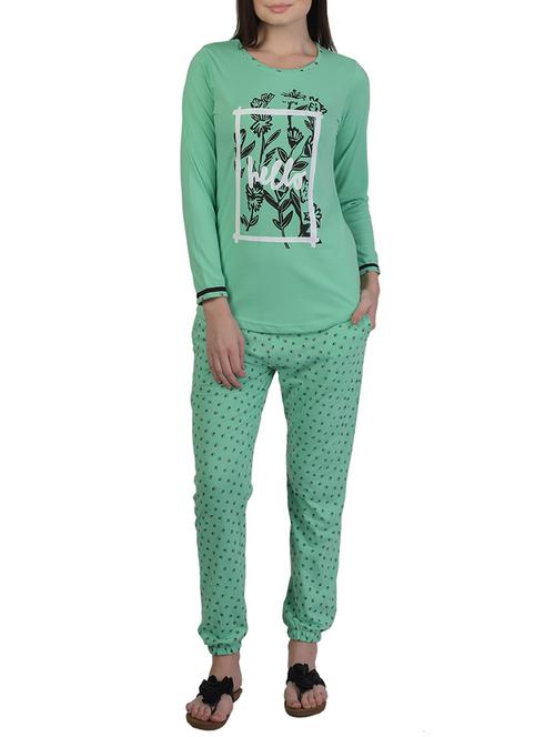 printed nightwear pajama set - 15732998 - Standard Image - 1