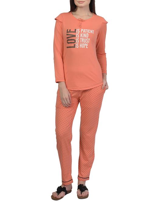 printed nightwear pajama set - 15733004 - Standard Image - 1