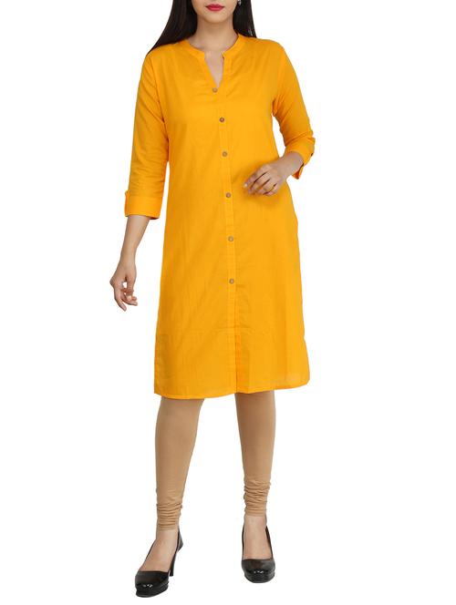 Straight solid kurta - 15733085 - Standard Image - 1