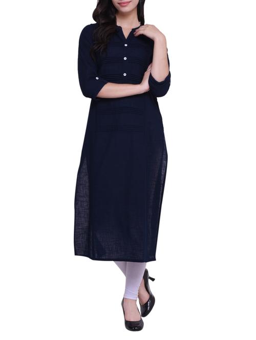 Straight solid kurta - 15733086 - Standard Image - 1