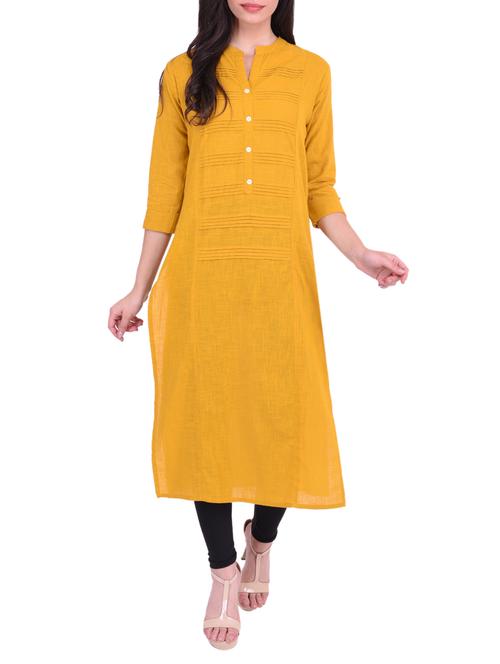 Straight solid kurta - 15733087 - Standard Image - 1