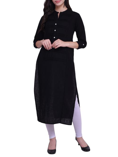 Straight solid kurta - 15733090 - Standard Image - 1