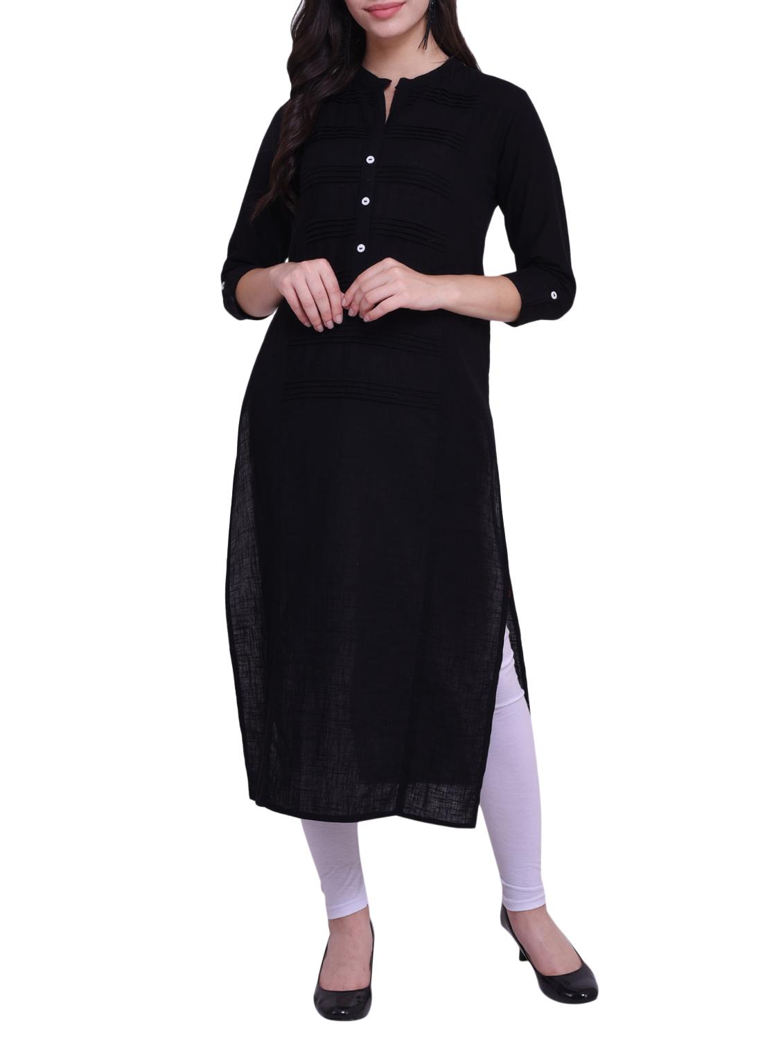 Straight solid kurta - 15733090 - Zoom Image - 1