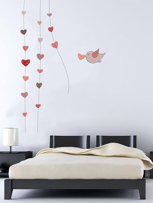 Rawpockets Wall Decals ' Bird n Love ' Wall stickers (PVC Vinyl) Multicolour - 15733196 - Standard Image - 1
