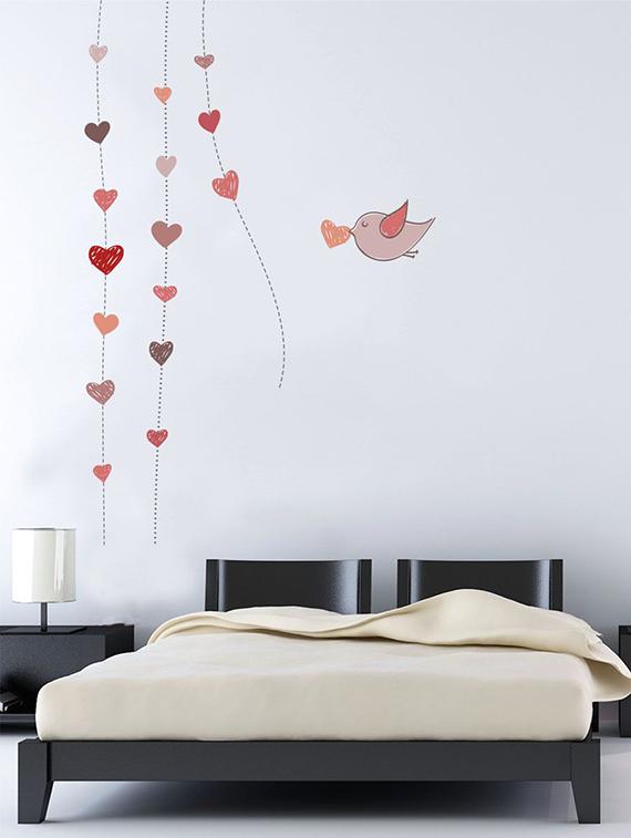 Rawpockets Wall Decals ' Bird n Love ' Wall stickers (PVC Vinyl) Multicolour - 15733196 - Zoom Image - 1
