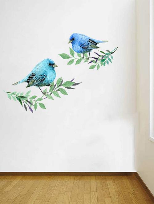 Rawpockets Wall Decals ' Lovely Birds Wall Sticker ' Wall stickers (PVC Vinyl) Multicolour - 15733201 - Standard Image - 1