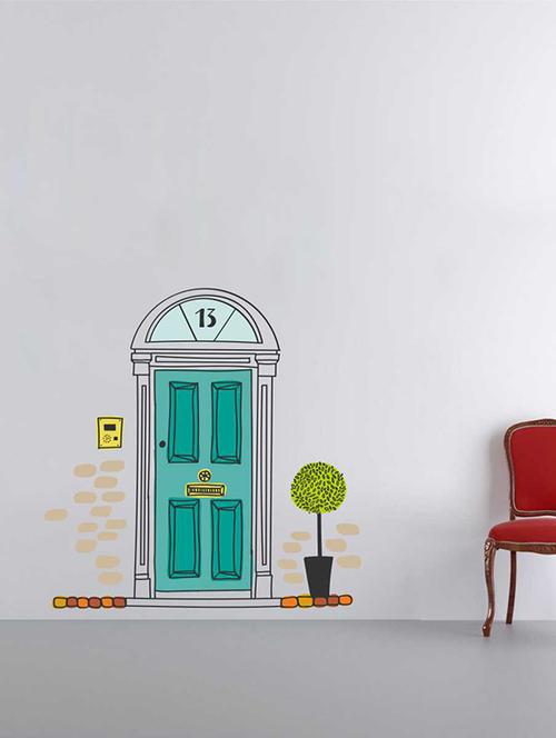 Rawpockets Wall Decals ' Reel Entrance Wall Sticker ' Wall stickers (PVC Vinyl) Multicolour - 15733207 - Standard Image - 1