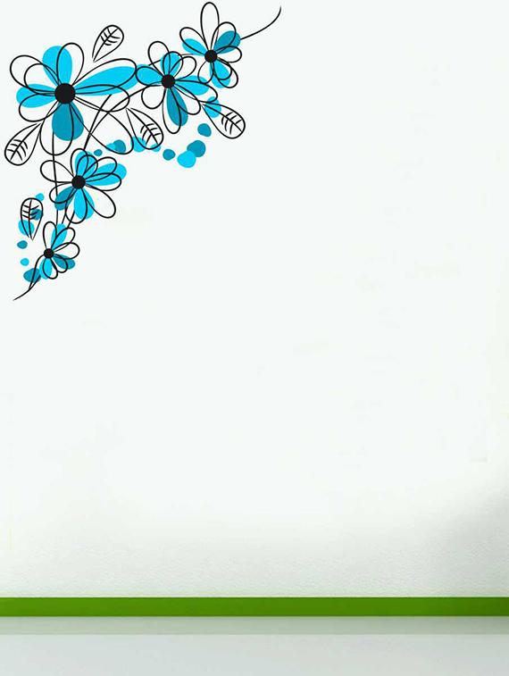 Rawpockets Wall Decals ' Border Decorative Wall Sticker ' Wall stickers (PVC Vinyl) Multicolour - 15733218 - Zoom Image - 1