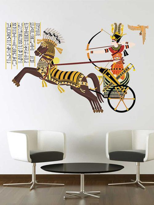 Rawpockets Wall Decals ' Ancient Egyptian Art Wall Sticker ' Wall stickers (PVC Vinyl) Multicolour - 15733222 - Standard Image - 1
