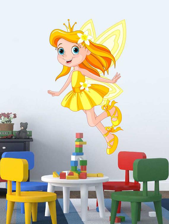 Rawpockets Wall Decals ' Golden Baby Angel Wall Sticker ' Wall stickers (PVC Vinyl) Multicolour - 15733255 - Zoom Image - 1