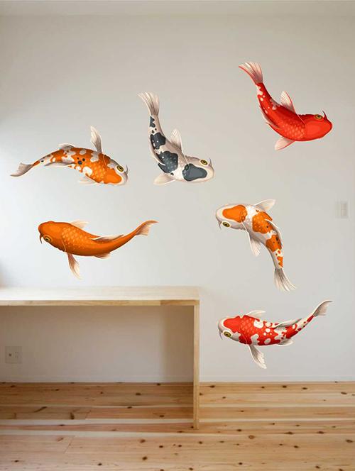 Rawpockets Wall Decals ' Colorful Fish Wall Sticker ' Wall stickers (PVC Vinyl) Multicolour - 15733269 - Standard Image - 1