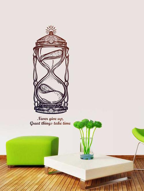 Rawpockets Wall Decals ' Hour Glass Quote Wall Sticker ' Wall stickers (PVC Vinyl) Multicolour - 15733282 - Standard Image - 1