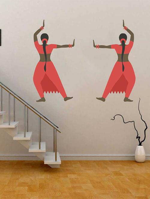 Rawpockets Wall Decals ' Dance Ladies Wall Sticker ' Wall stickers (PVC Vinyl) Multicolour - 15733294 - Standard Image - 1