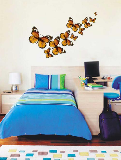 Rawpockets Wall Decals ' Butterfly Family Wall Sticker ' Wall stickers (PVC Vinyl) Multicolour - 15733306 - Standard Image - 1