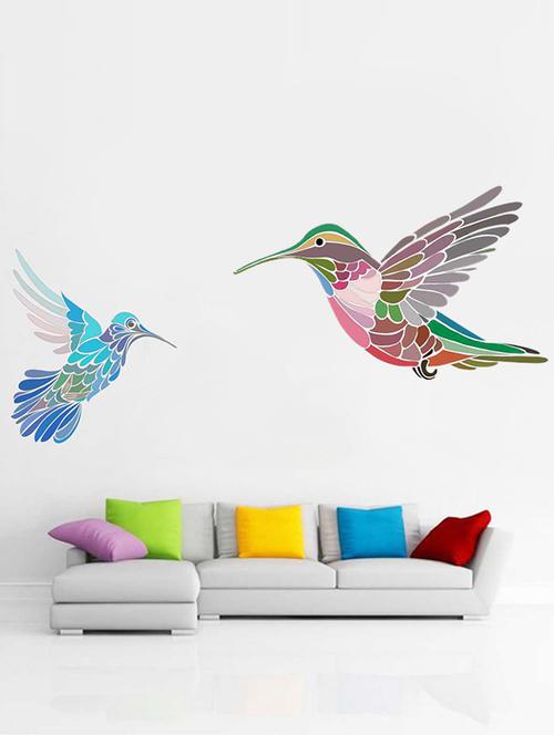rawpockets wall decals ' multi color birds wall sticker ' wall stickers (pvc vinyl) multicolour - 15733310 - Very Small Image - 1