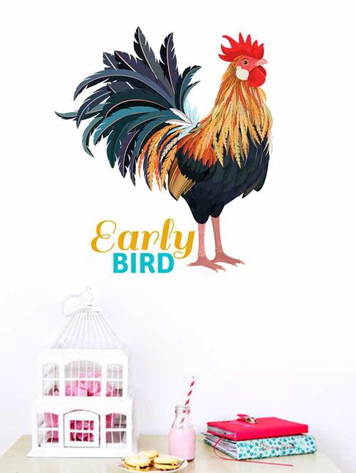 rawpockets wall decals ' early bird wall sticker ' wall stickers (pvc vinyl) multicolour - 15733315 - Very Small Image - 1