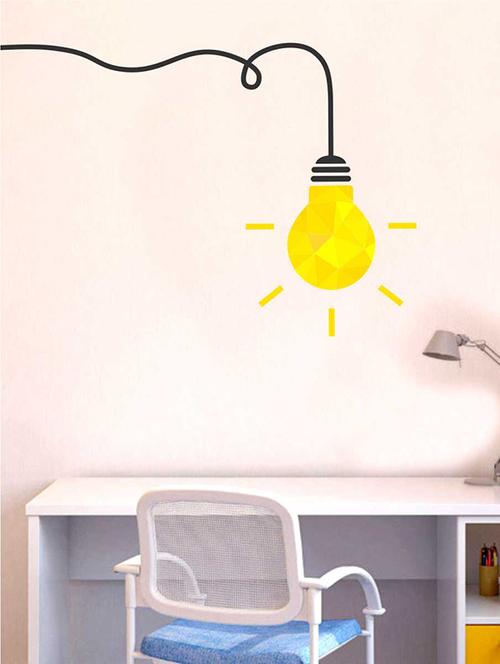 Rawpockets Wall Decals ' Enlighten Lamp Wall Sticker ' Wall stickers (PVC Vinyl) Multicolour - 15733323 - Standard Image - 1
