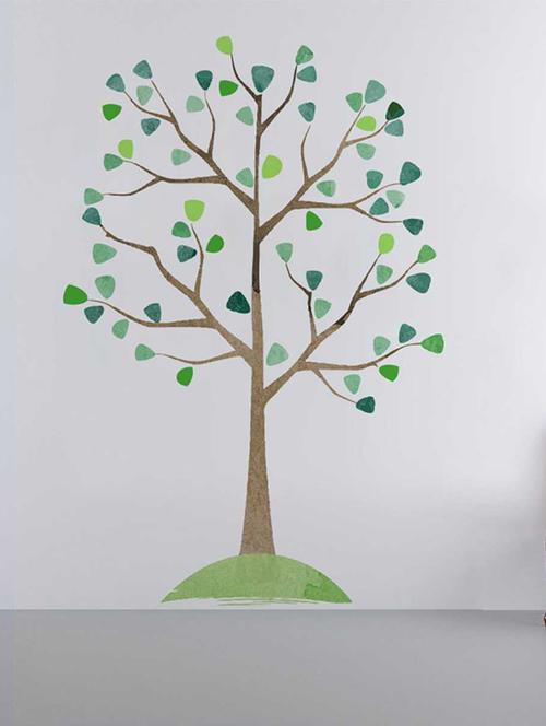 Rawpockets Wall Decals ' Watercolor Tree Wall Sticker ' Wall stickers (PVC Vinyl) Multicolour - 15733336 - Standard Image - 1