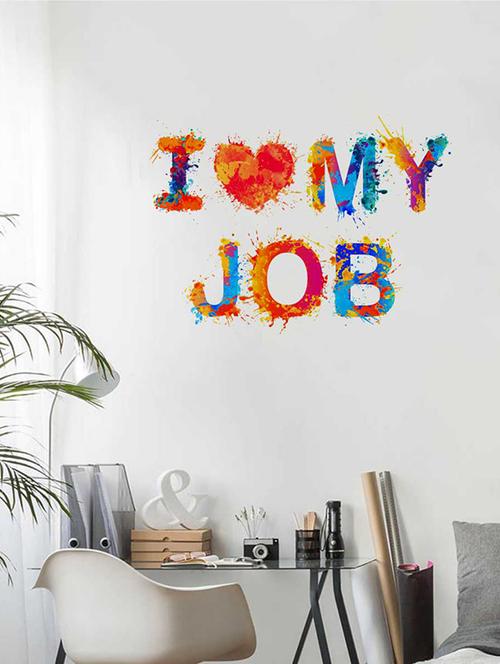 Rawpockets Wall Decals ' I Luv My Job Wall Sticker ' Wall stickers (PVC Vinyl) Multicolour - 15733347 - Standard Image - 1