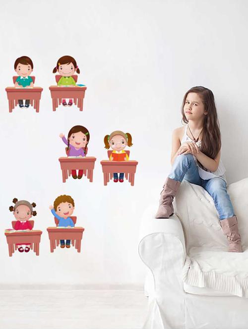 Rawpockets Wall Decals ' Kids Group Wall Sticker ' Wall stickers (PVC Vinyl) Multicolour - 15733349 - Standard Image - 1