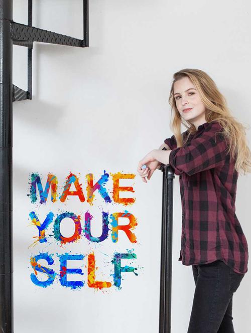 Rawpockets Wall Decals ' Make Urself Wall Sticker ' Wall stickers (PVC Vinyl) Multicolour - 15733350 - Standard Image - 1