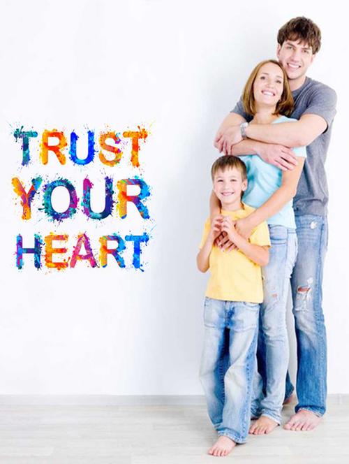 Rawpockets Wall Decals ' Trust Ur Heart Wall Sticker ' Wall stickers (PVC Vinyl) Multicolour - 15733353 - Standard Image - 1