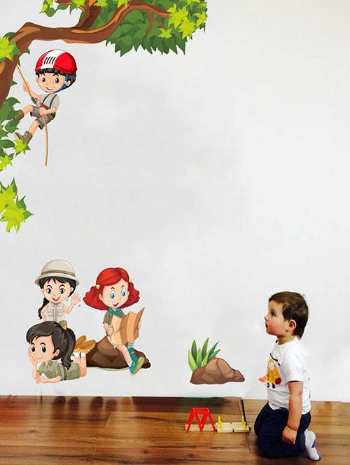 Rawpockets Wall Decals ' Kids Activity Wall Sticker ' Wall stickers (PVC Vinyl) Multicolour - 15733354 - Standard Image - 1