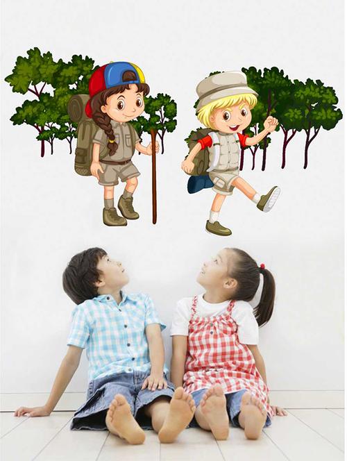 Rawpockets Wall Decals ' Kids Adventure Story Wall Sticker ' Wall stickers (PVC Vinyl) Multicolour - 15733356 - Standard Image - 1