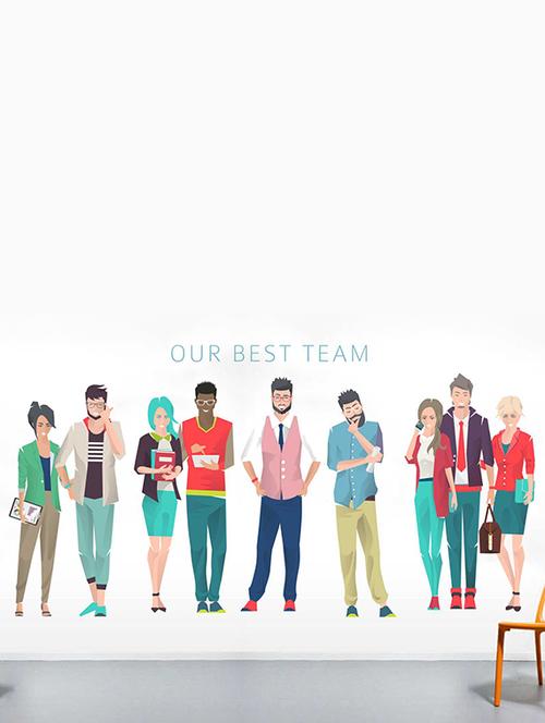 Rawpockets Wall Decals ' Best Team Wall Sticker ' Wall stickers (PVC Vinyl) Multicolour - 15733367 - Standard Image - 1