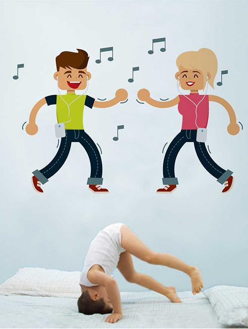 Rawpockets Wall Decals ' Music n Fun Wall Sticker ' Wall stickers (PVC Vinyl) Multicolour - 15733373 - Standard Image - 1