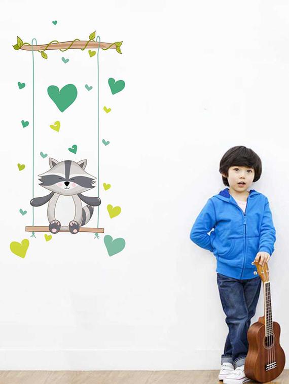 Rawpockets Wall Decals ' Fox Love Wall Sticker ' Wall stickers (PVC Vinyl) Multicolour - 15733384 - Zoom Image - 1