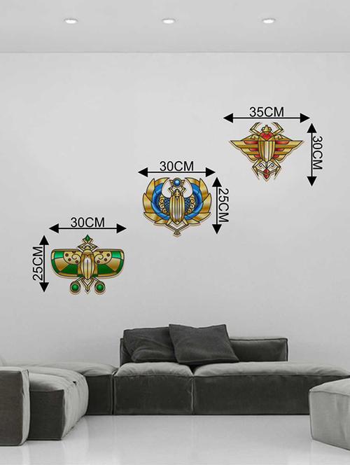 Rawpockets Wall Decals ' 3D Insects Combo Stickers ' Wall stickers (PVC Vinyl) Multicolour - 15733397 - Standard Image - 1