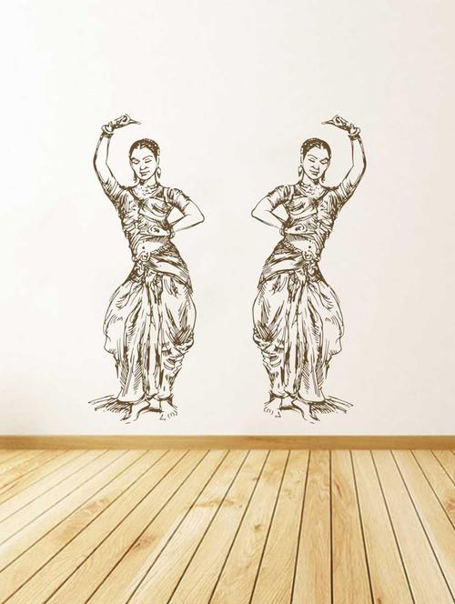 Rawpockets Wall Decals ' Twin Girls Classical Dance Wall Sticker ' Wall stickers (PVC Vinyl) Multicolour - 15733409 - Standard Image - 1